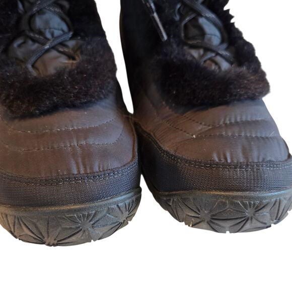 The North Face Icepick Nuptse Snow Boots Goose Down Filled Women's size 9 Black - Picture 8 of 12